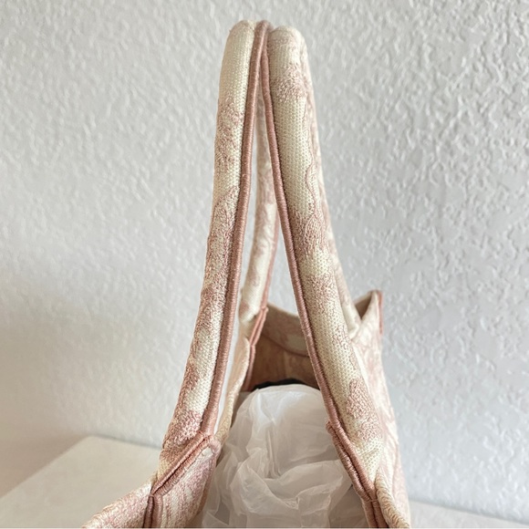 Christian Dior Pink Toile De Jouy Embroidery Medium Book Tote - Picture 9 of 16